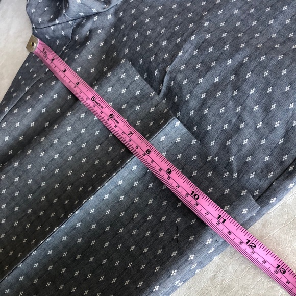 Ann Taylor Women's Curvy Cropped Leg Trouser Pants Gray White Diamond Size 2P - Picture 9 of 14